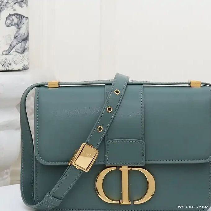 Cheap 30 Montaigne Dior Blue Calfskin Box Bag 0326 Luxury